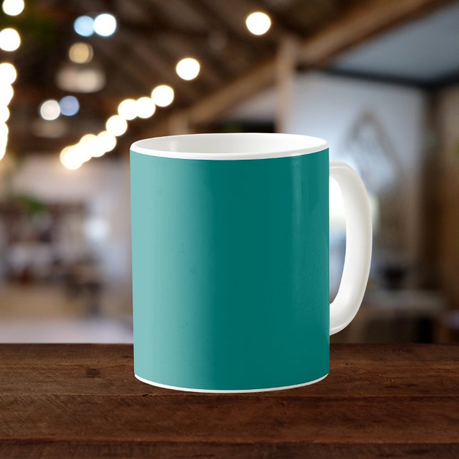 Caneca De Café Cor Sólida Verde Teal (Criador carregado)