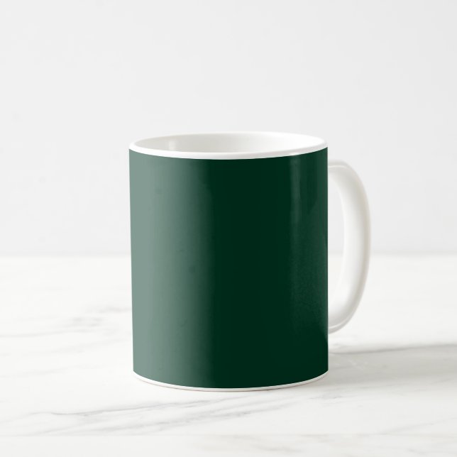 Caneca De Café Cor Sólido Verde Escuro (Frente Esquerda)