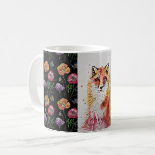 Caneca De Café Cor Vermelha Cobra Pinta Aquarela Pintada Mug Lara