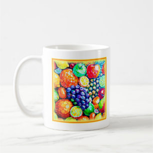 Caneca De Café Cor Vibrante das Frutas. Comprar Agora