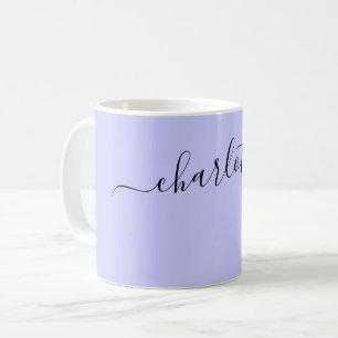 Caneca De Café Cor Vinca Elegante Nome Moderno Personalizado