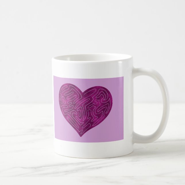 CANECA DE CAFÉ CORAÇÃO A-MAZE ING (MAGENTA) (Direita)