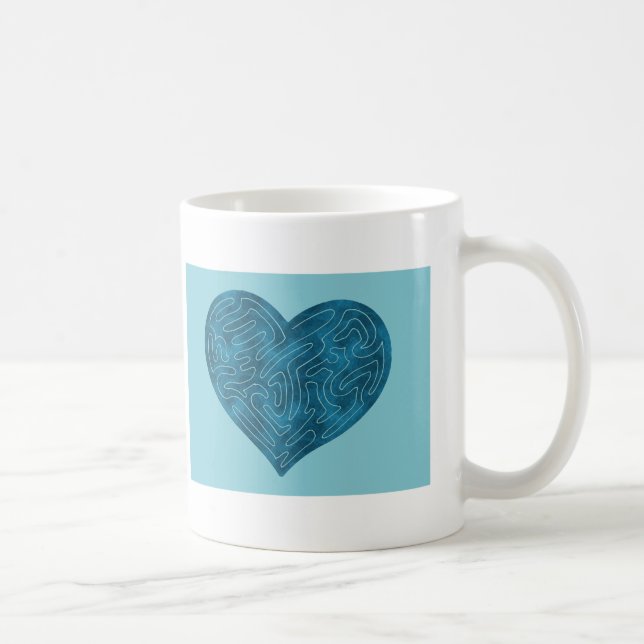 CANECA DE CAFÉ CORAÇÃO A-MAZE-ING (TEAL) (Direita)