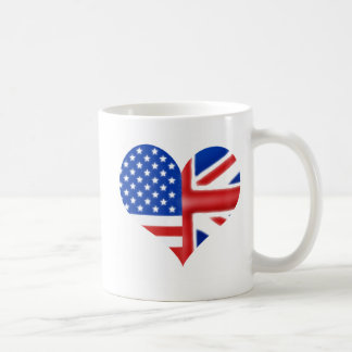Caneca De Café Coração americano britânico