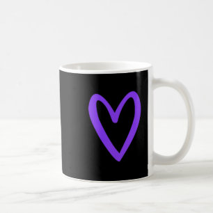 Caneca De Café Coração Amor Retro Vintage Pequeno Coração Roxo Va
