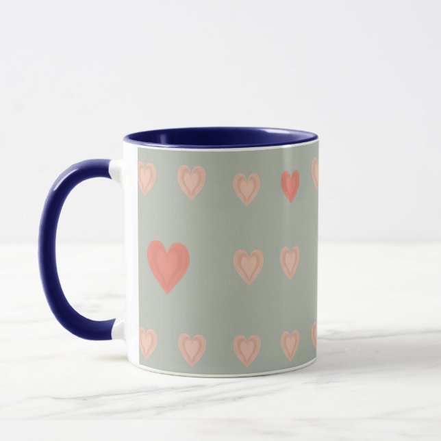 Caneca de Café Coração Azul (Esquerda)