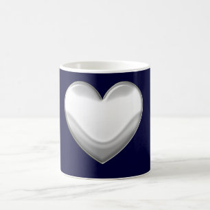 Caneca De Café Coração Branco