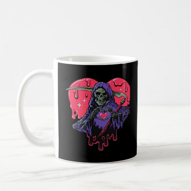 Caneca De Café Coração Coluna Clássica (Esquerda)