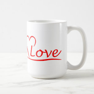 Caneca De Café Coração com amor