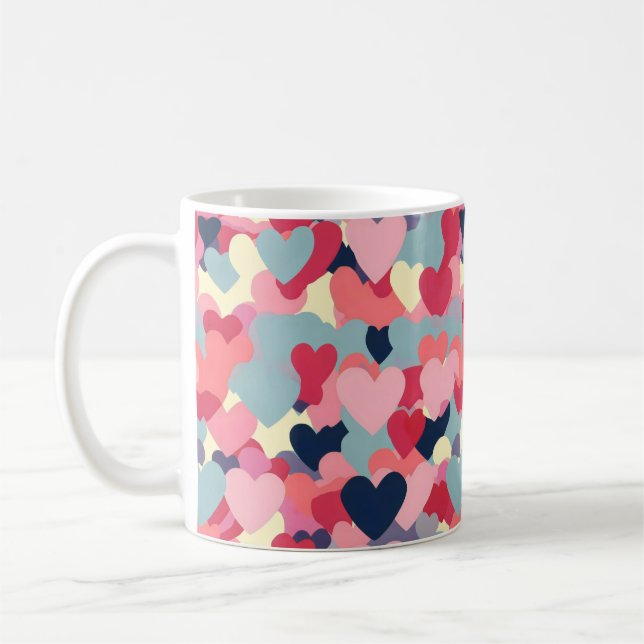 Caneca De Café Coração Corante Corajoso Bonito (Esquerda)
