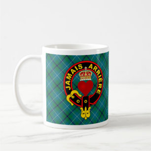 Caneca De Café Coração coroado Douglas Crest tartan mug