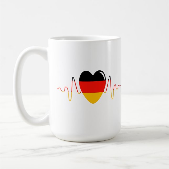 Caneca De Café Coração da Alemanha (Esquerda)