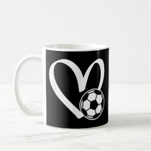 Caneca De Café Coração da Bola do Futebol