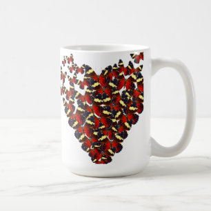 Caneca De Café Coração da borboleta