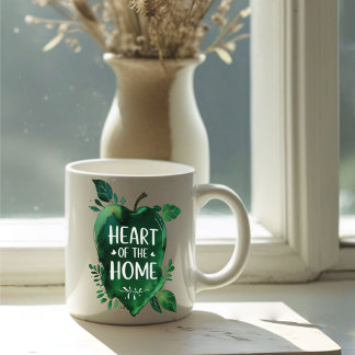 Caneca De Café Coração da Casa | Mug de Nome Personalizado