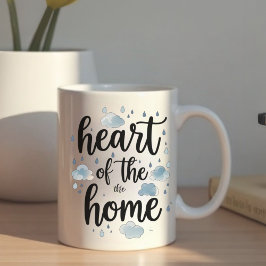 Caneca De Café Coração da Casa | Mug de Nome Personalizado