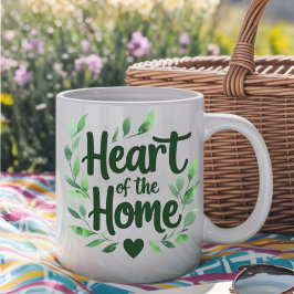 Caneca De Café Coração da Casa | Mug de Nome Personalizado