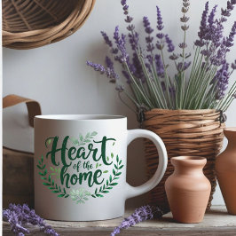 Caneca De Café Coração da Casa | Mug de Nome Personalizado