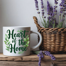 Caneca De Café Coração da Casa | Mug de Nome Personalizado