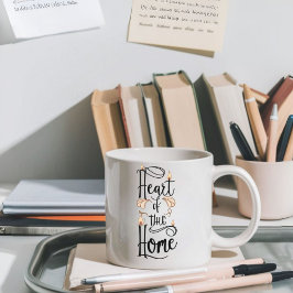 Caneca De Café Coração da Casa | Mug de Nome Personalizado