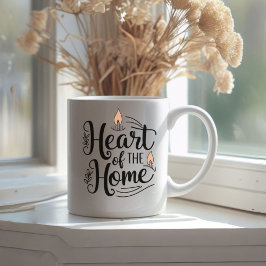 Caneca De Café Coração da Casa | Mug de Nome Personalizado