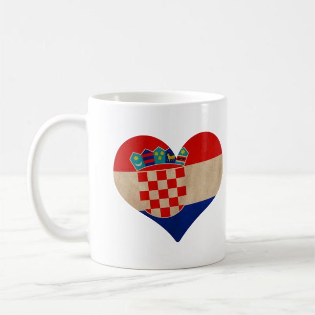 Caneca De Café Coração da Croácia (Esquerda)