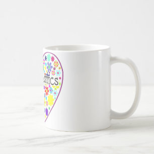 Caneca De Café Coração da ginástica com flores