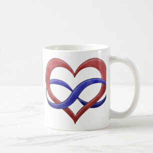 Caneca De Café Coração da infinidade do orgulho de Polyamory