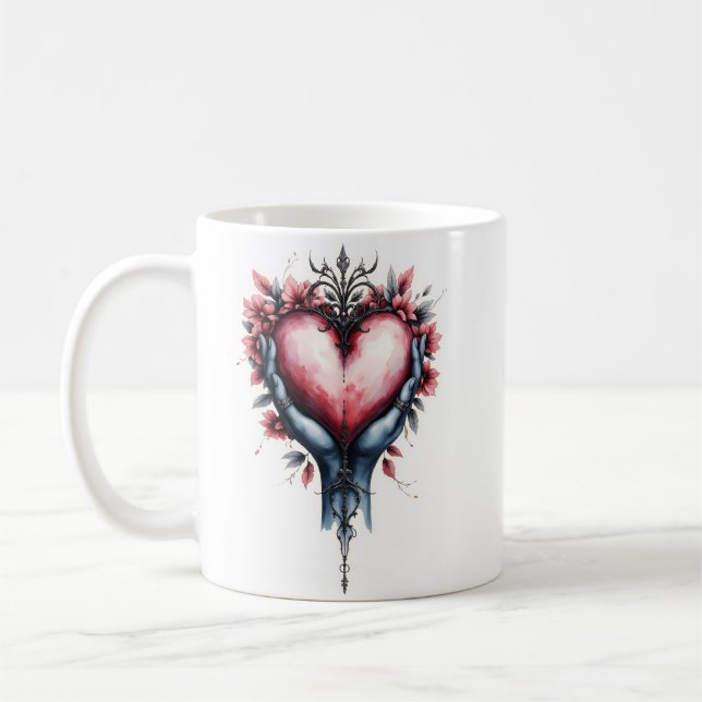 Caneca De Café Coração da Magia Silenciosa (Esquerda)