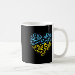 Caneca De Café Coração da Ucrânia Borboletas Mulheres Ucranianas