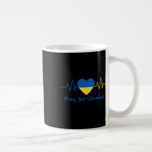 Caneca De Café Coração da Ucrânia Reze Pela Bandeira do Orgulho d