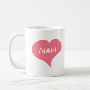 Caneca De Café Coração de Amor Rosa NAH