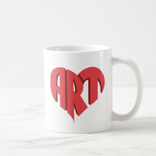 Caneca De Café Coração de Arte