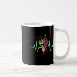 Caneca De Café Coração de Badminton - Camisa de Badminton Vintage