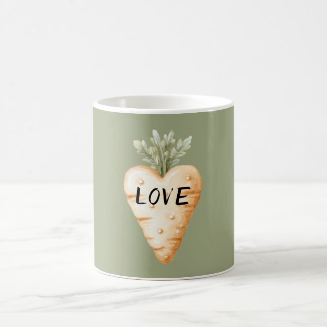 Caneca De Café Coração de Cenoura Legume (Centro)