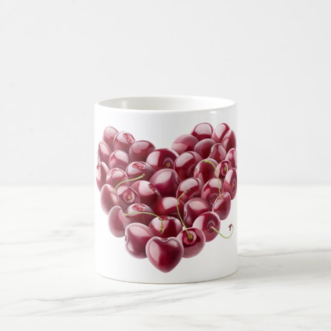 Caneca De Café Coração de cereja (Centro)