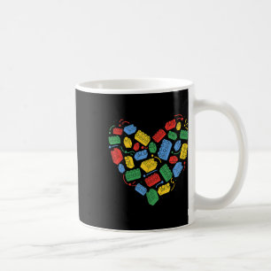 Caneca De Café Coração de Construção de Bloco do Master Builder