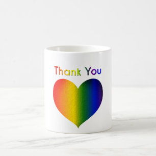 Caneca De Café Coração de Cor do Arco-Íris
