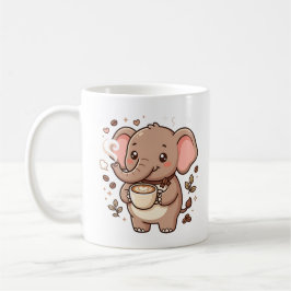Caneca de Café Coração de Elefante Latte