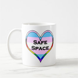 Caneca De Café Coração de Espaço Seguro Trans