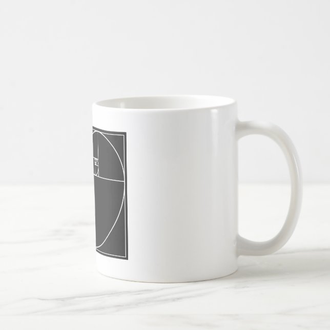 Caneca De Café Coração de Fibonacci (Direita)