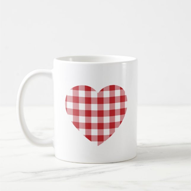 Caneca De Café Coração de Ginga Vermelho (Esquerda)