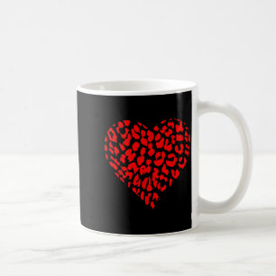 Caneca De Café Coração de Leopardo Vermelho Presente Engraçado do