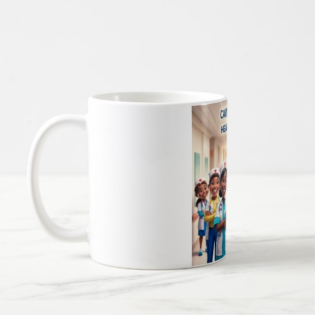 Caneca De Café Coração de Mug cicatrizante: Inspirar Positividade (Esquerda)