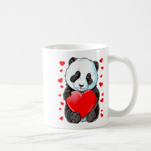 Caneca De Café Coração de Panda Dia dos Namorados Meninas Criança