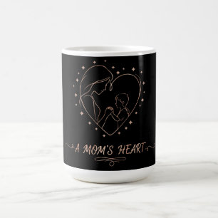 Caneca De Café Coração de uma Mãe Elegante Pulseira de Ouro Ros