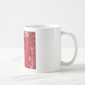 Caneca De Café Coração de Valente contra fundo vermelho