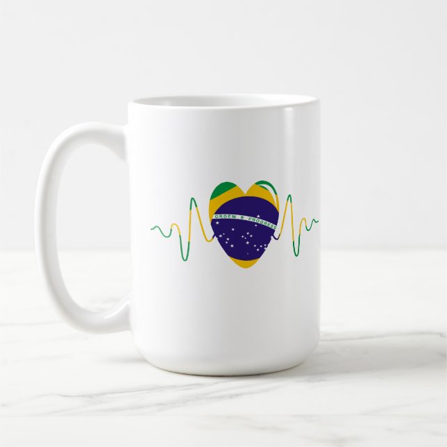Caneca De Café Coração do Brasil (Esquerda)