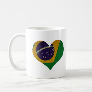 Caneca De Café Coração do Brasil