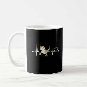 Caneca De Café Coração do Dragão Barbudo Animais Engraçados